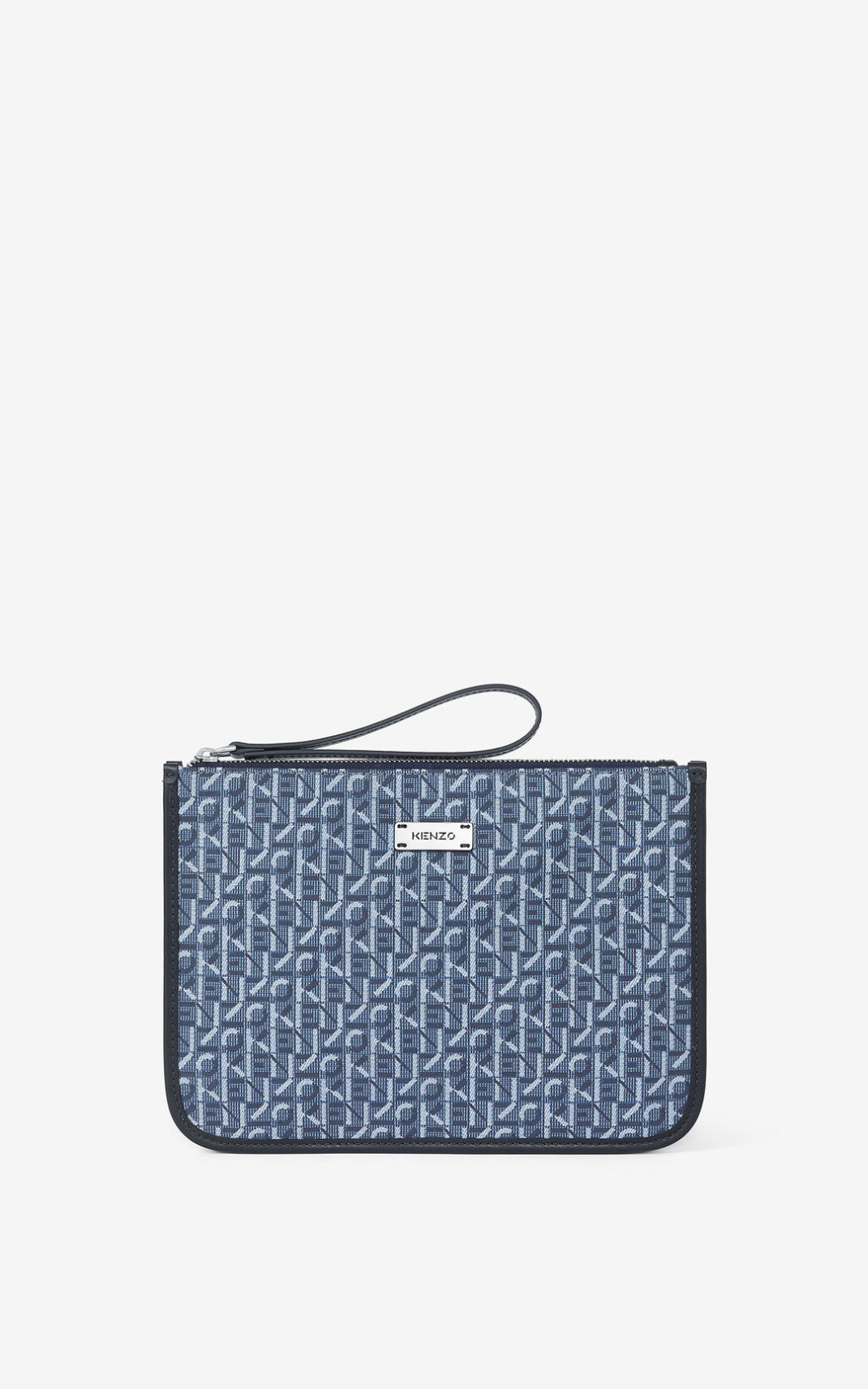 Kenzo Jacquard Courier クラッチバッグ レディース ネイビー 青 - BHSGDF425